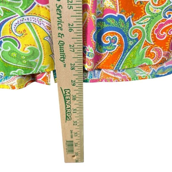 3x xxxl Lauren Ralph Lauren Multi Color Paisley Pattern Button Down Shirt cotton - Picture 13 of 16